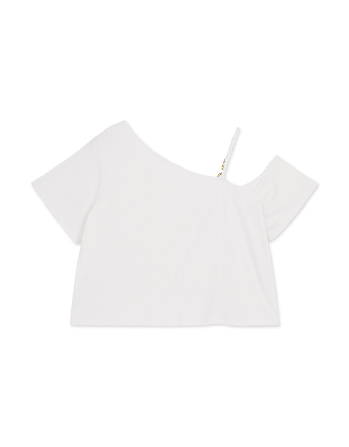 Sloping Shoulder Knit Top