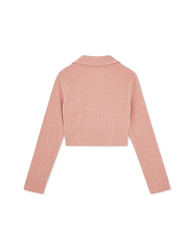 Lapel Double-Pocket Corduroy Shirt