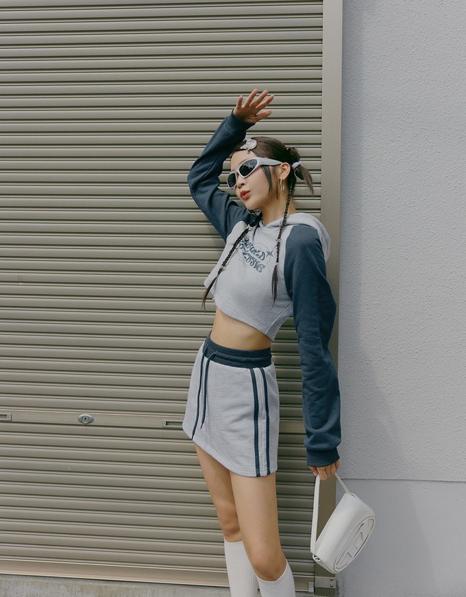 【SHIUAN'S DESIGN】Casual Sports Drawstring Skirt