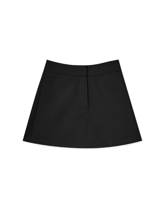 Plain Silky High Waisted Skorts
