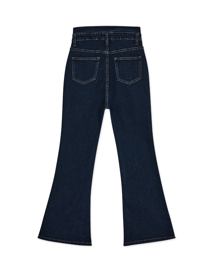 U-shaped Denim Jeans Flare Pants