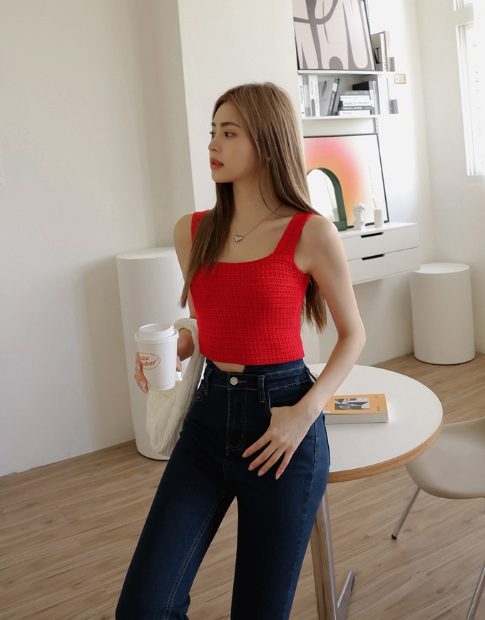 U-shaped Denim Jeans Flare Pants