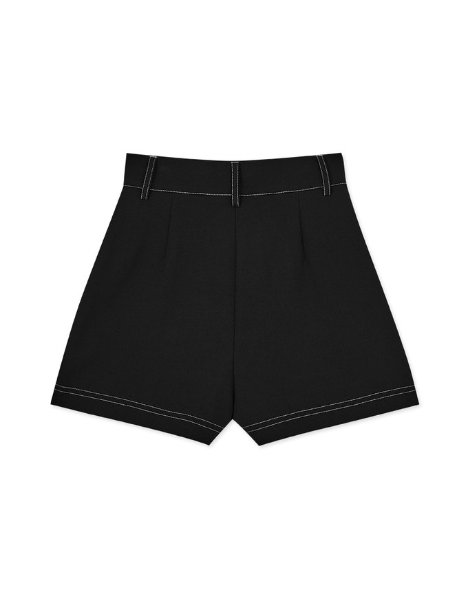 【MEIGO's Design】High Waisted Stitched Double Pocket Shorts