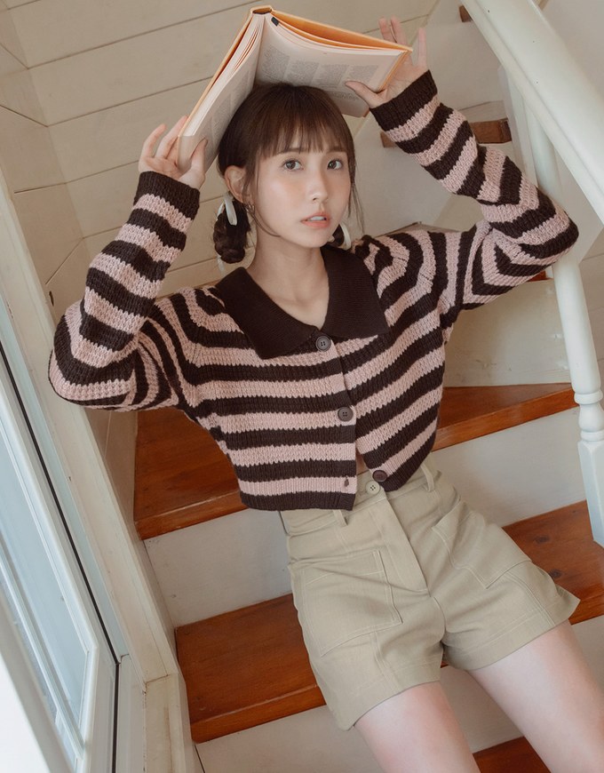 【MEIGO's Design】High Waisted Stitched Double Pocket Shorts