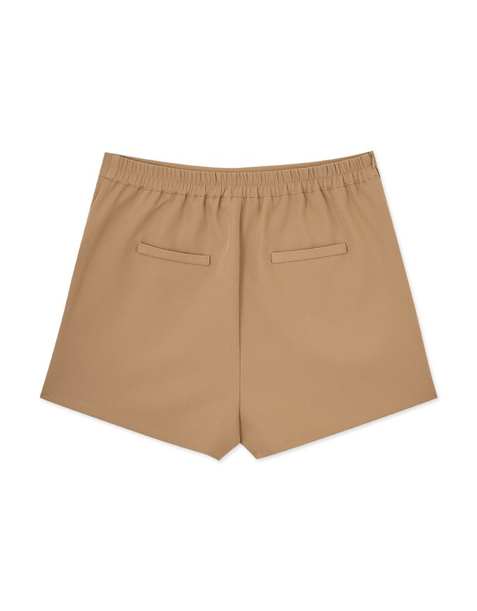 Textured Wide Pleated Skorts