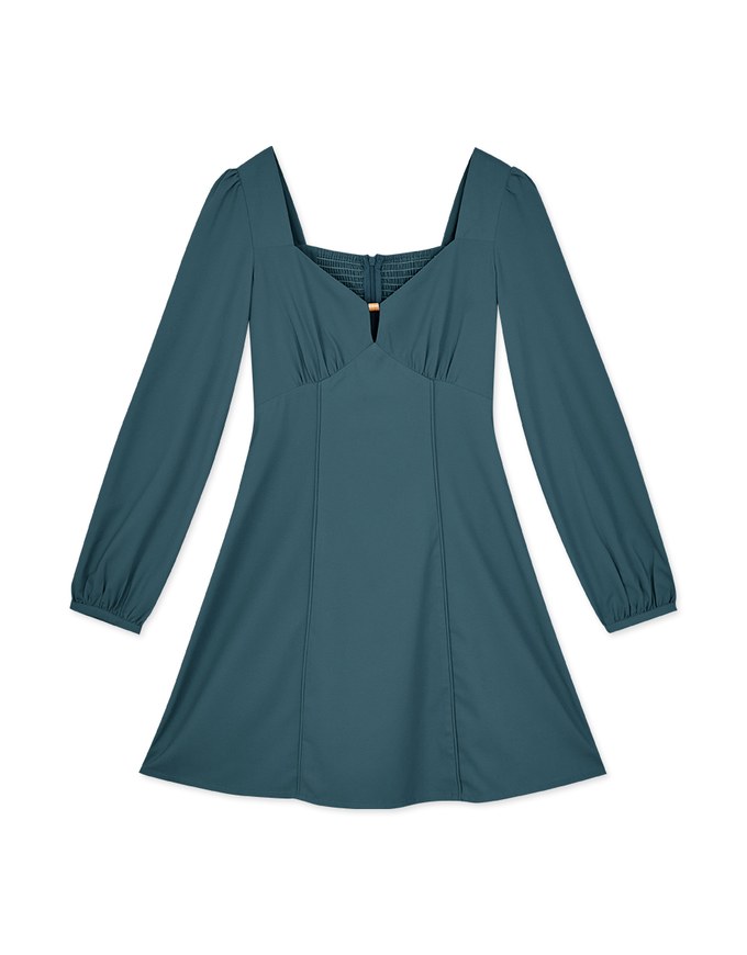 Hollow Heart Neck Mini Dress