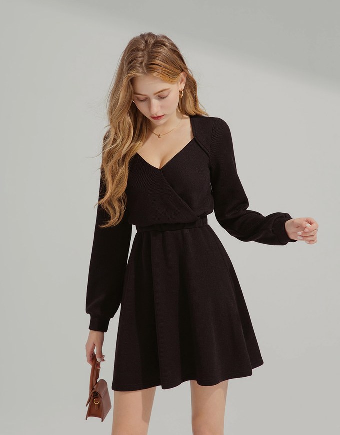 Heart-Neck Mini Dress