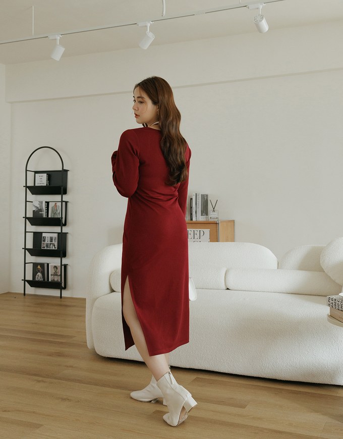 Halter Neck Hollow Knit Maxi Dress