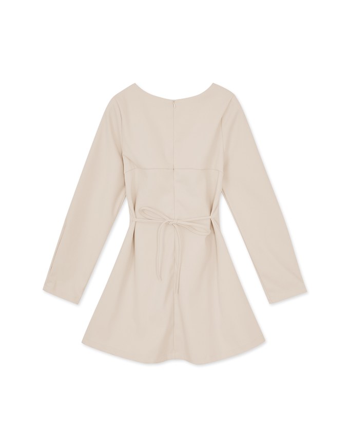 Elegant Square Neck Umbrella Hem Mini Dress