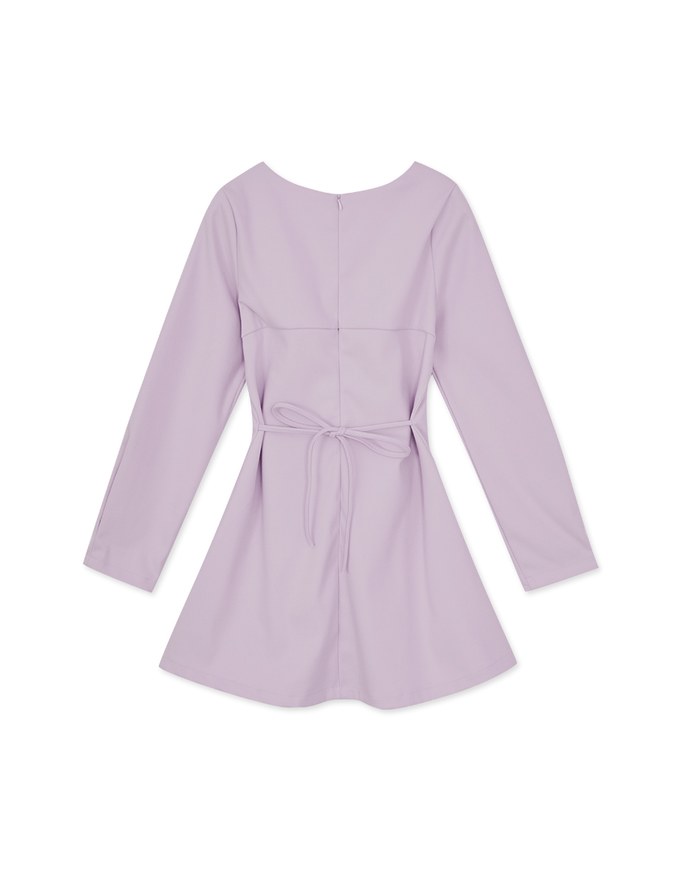 Elegant Square Neck Umbrella Hem Mini Dress