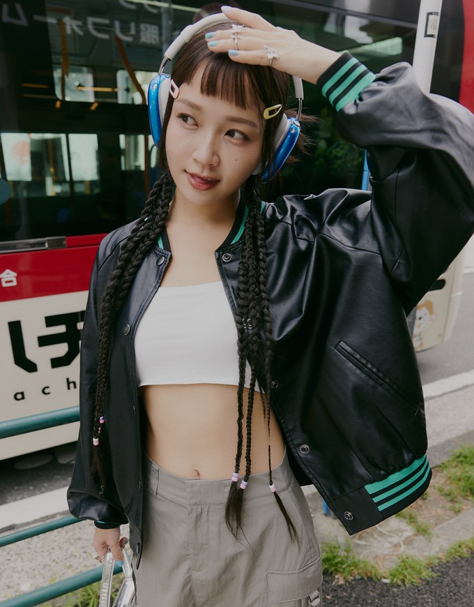 【SHIUAN'S DESIGN】Oversize Faux Leather Baseball Blazer Jacket