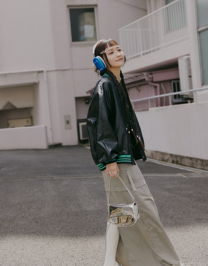 【SHIUAN'S DESIGN】Oversize Faux Leather Baseball Blazer Jacket