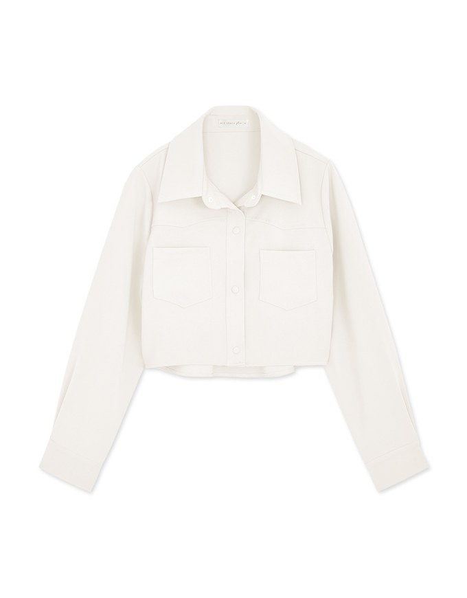 British Cropped Button-Down Blazer Jacket
