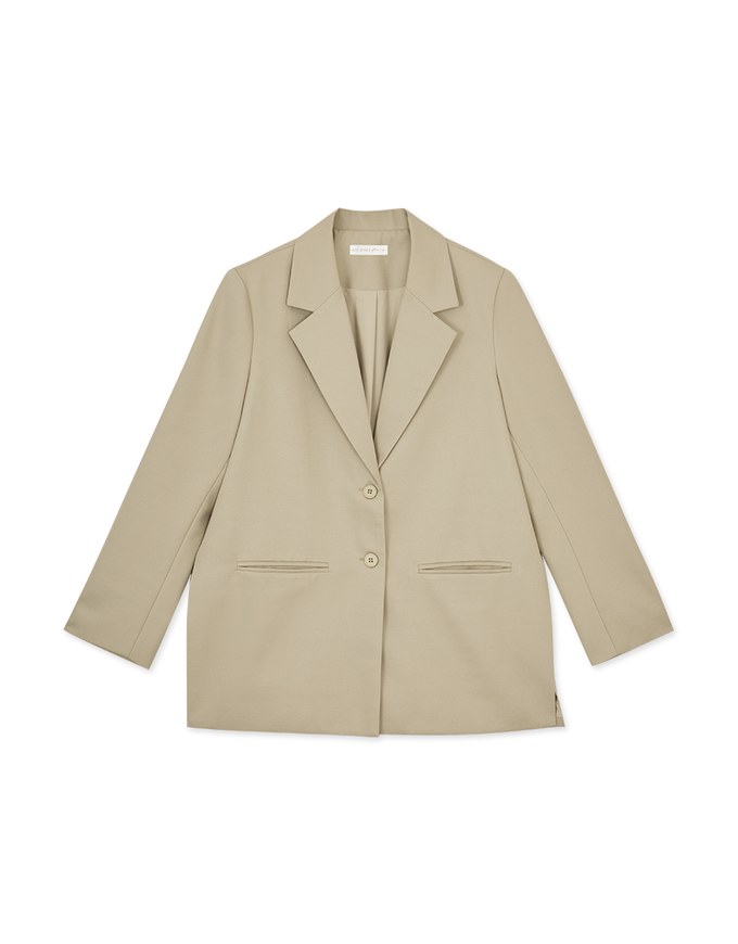 Neat Side Slit Blazer (With Shoulder Pads)