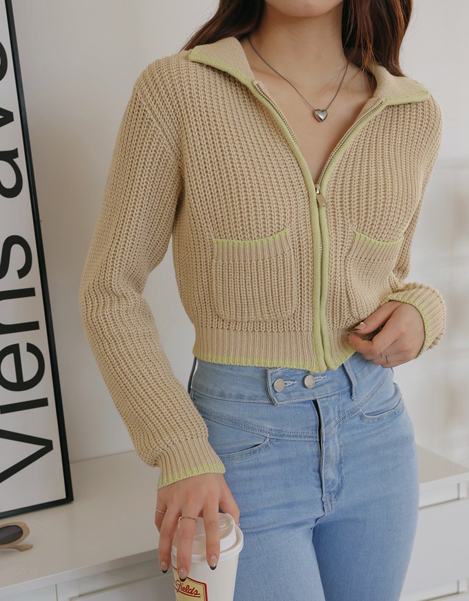 Très Chic Color Knit Blazer Jacket