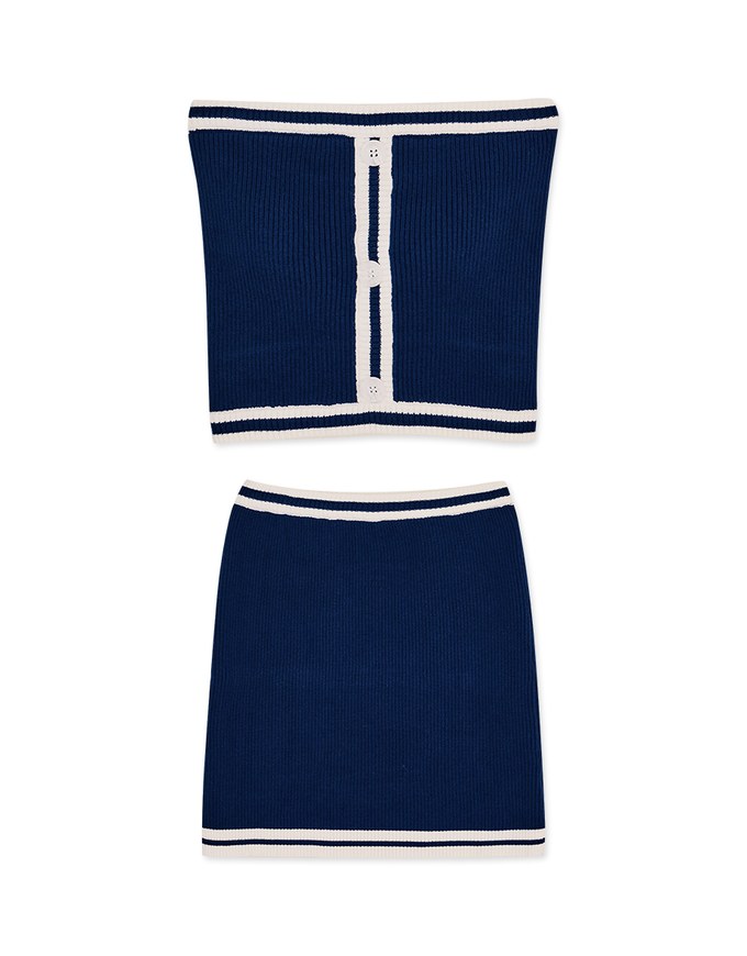 Flat Bodycon Wrap Knit Suit (With Padding)