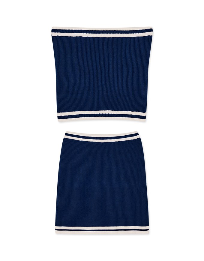 Flat Bodycon Wrap Knit Suit (With Padding)