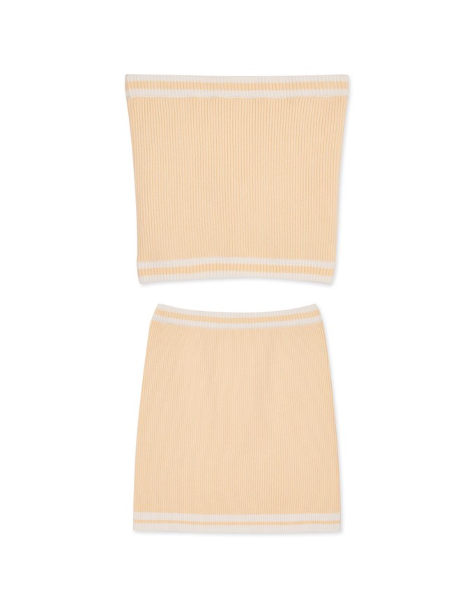 Flat Bodycon Wrap Knit Suit (With Padding)