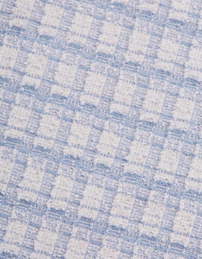 Gentle Plaid Tweed Top Set