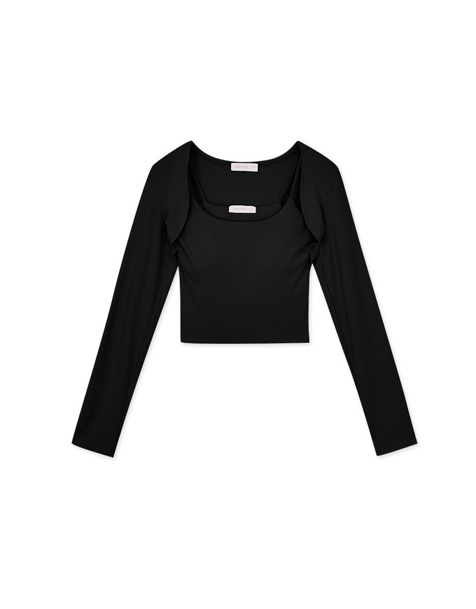 2WAY Detachable Knit Top (With Padding)