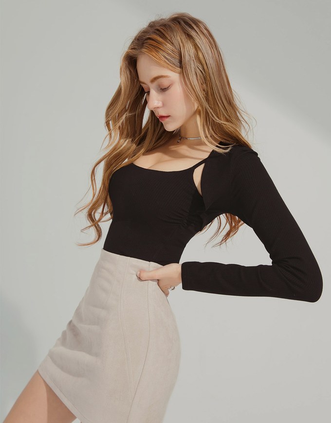 2WAY Detachable Knit Top (With Padding)