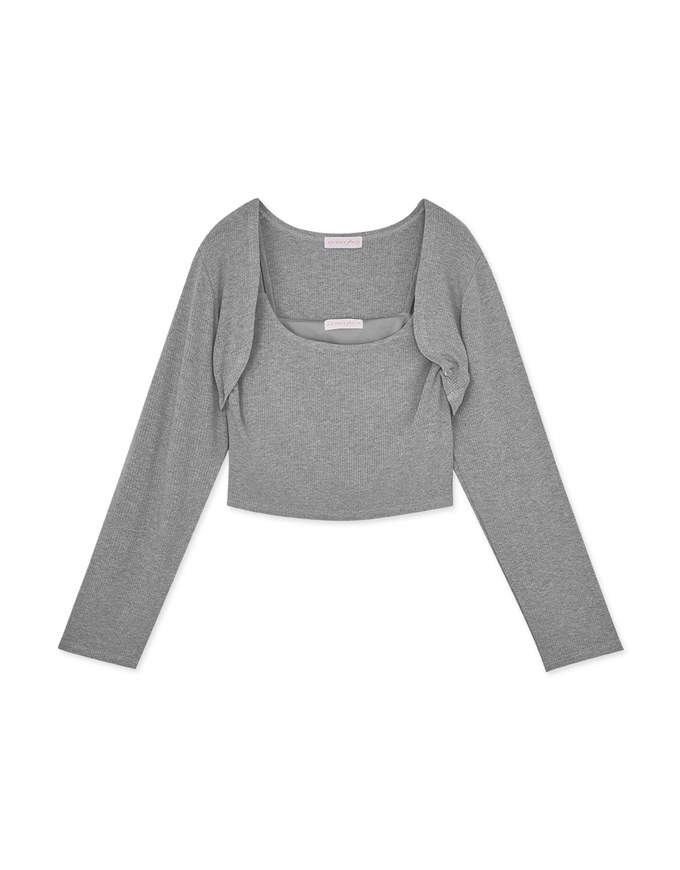 2WAY Detachable Knit Top (With Padding)