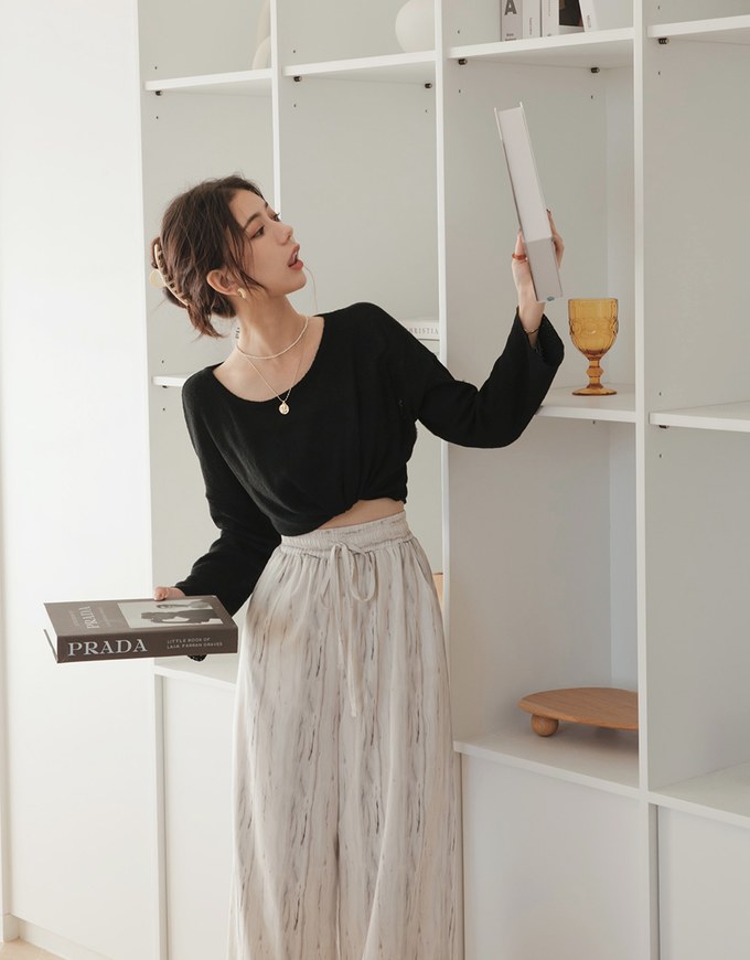 Soft Grunge Sheer Knit Top