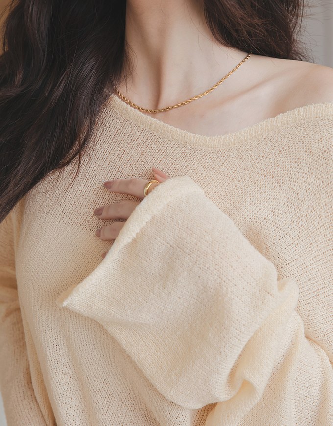 Soft Grunge Sheer Knit Top