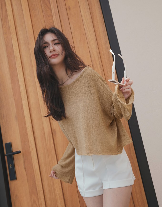 Soft Grunge Sheer Knit Top