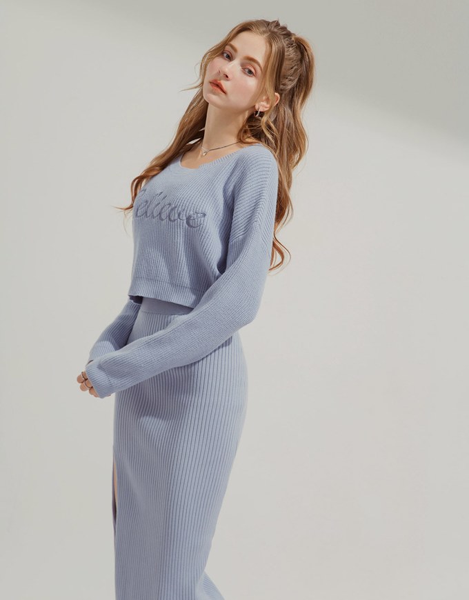 Textured Embroidered Knit Top