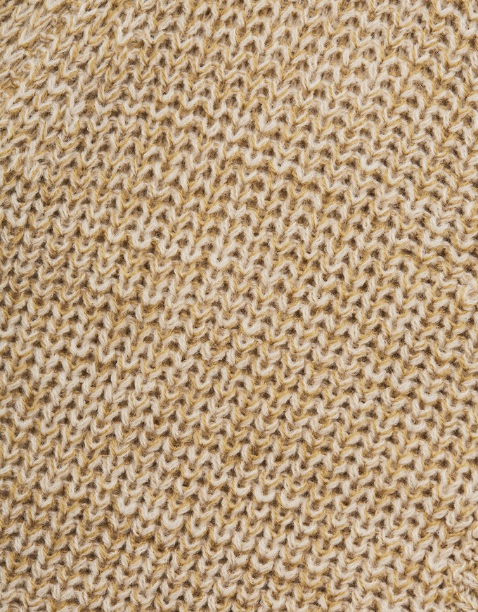 Lapel Mixed Knittted Top