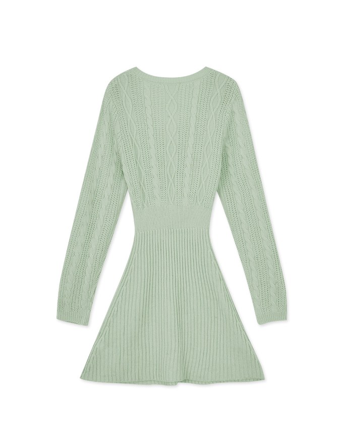 V-neck Twist Bodycons Mini Dress