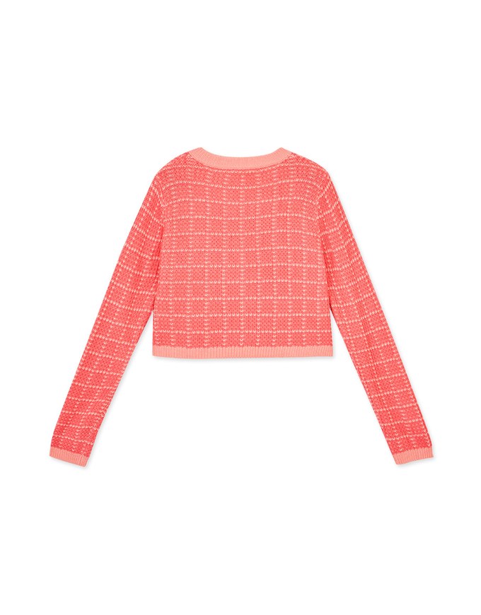 Elegant Tweed Woolen Knit Top