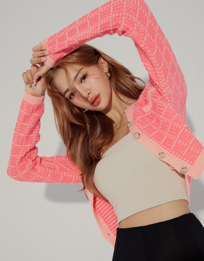 Elegant Tweed Woolen Knit Top