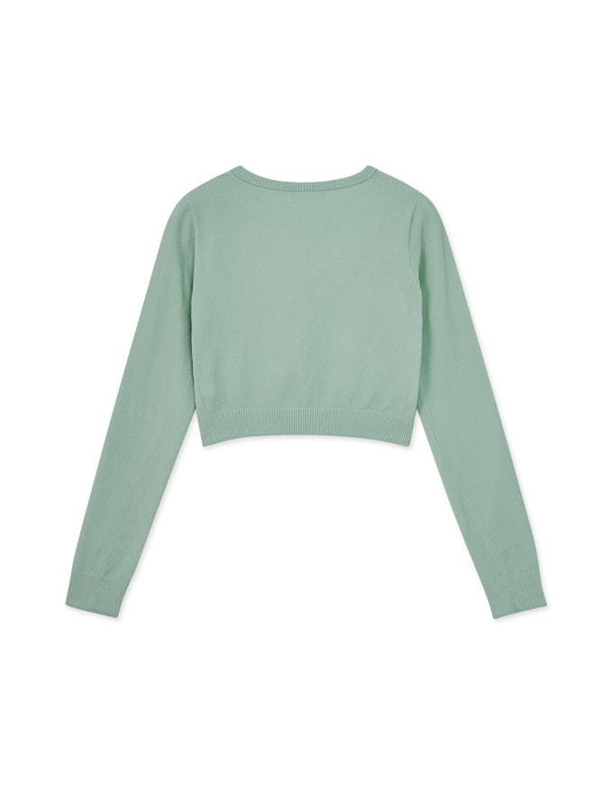 Round Neck Flannel Knit Top