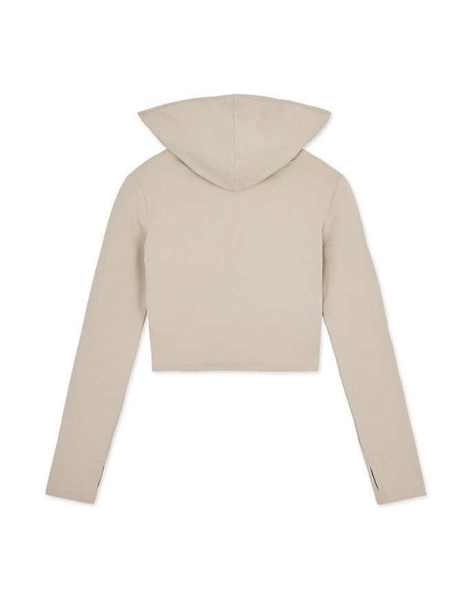 【SHIUAN'S DESIGN】Micro Cut Out Hooded Top