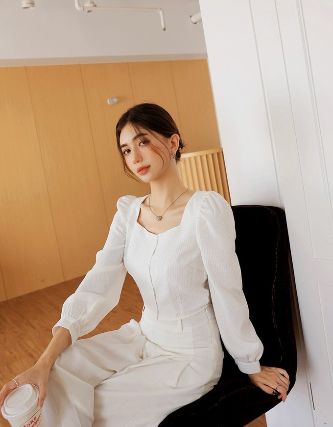 Elegant Chic Puff Long Sleeve Top