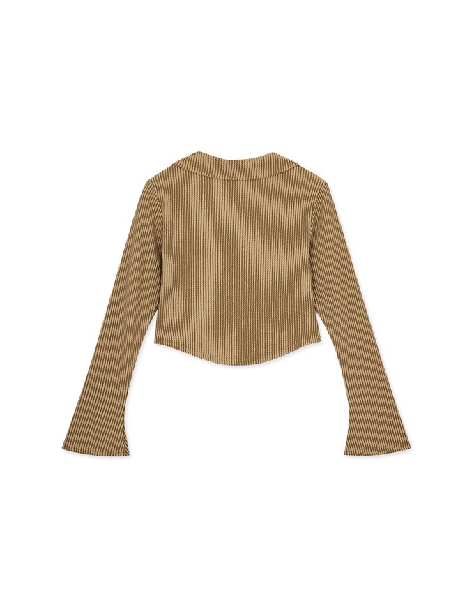 Lapel Cardigan Knit Top