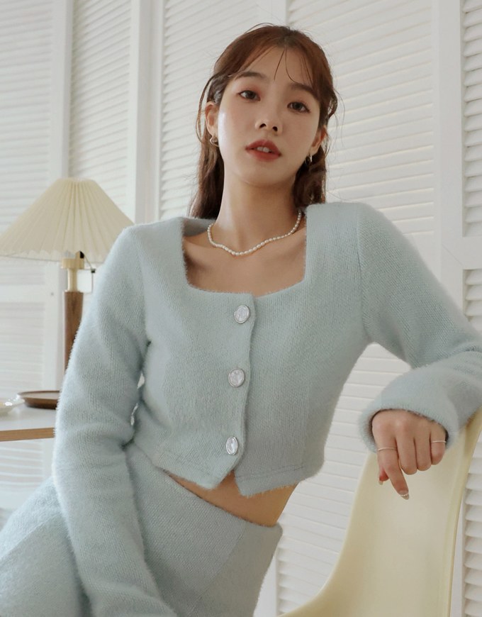 Square-Neck Velvet Top