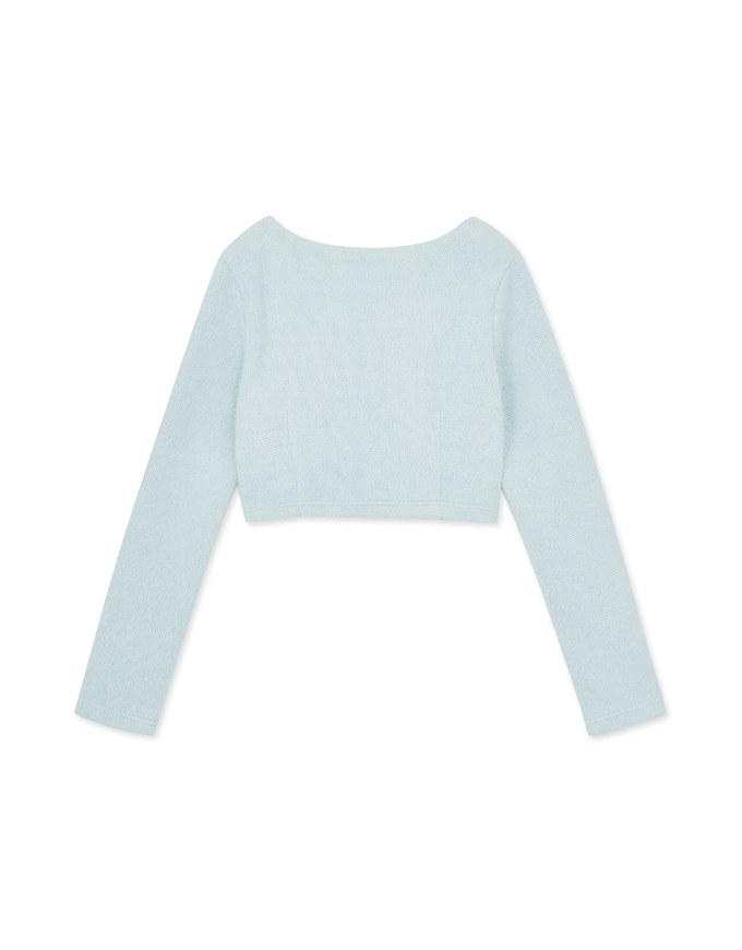 Square-Neck Velvet Top