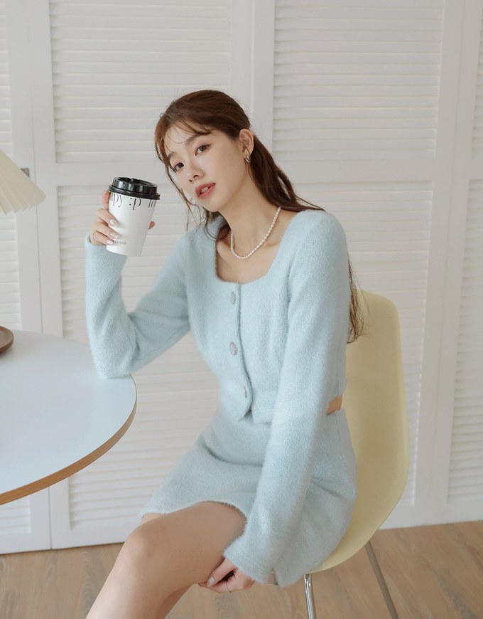 Square-Neck Velvet Top