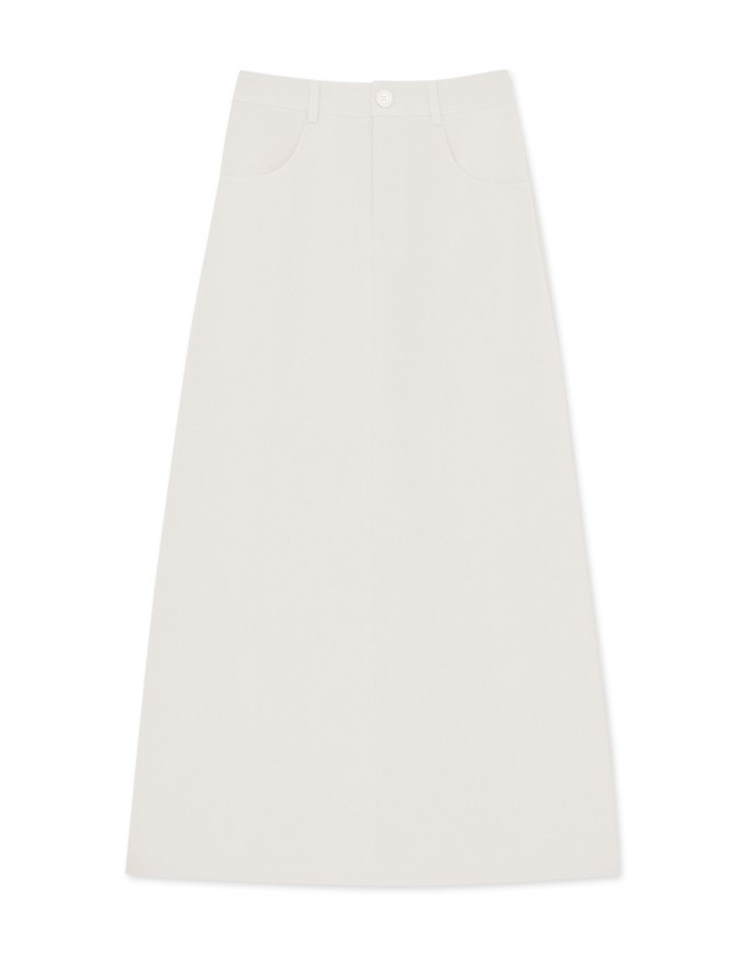 High Waisted Slimming Slit Maxi Skirt