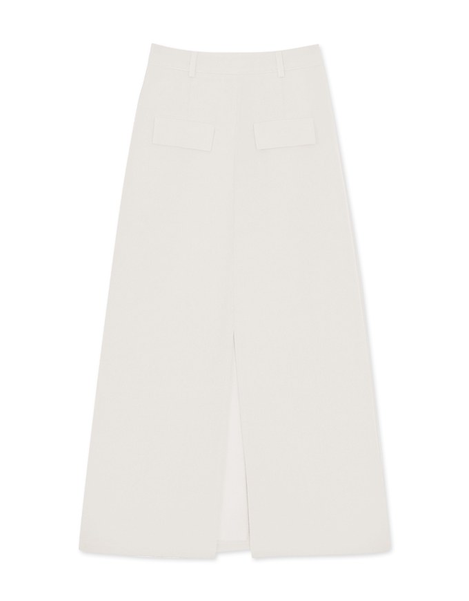 High Waisted Slimming Slit Maxi Skirt