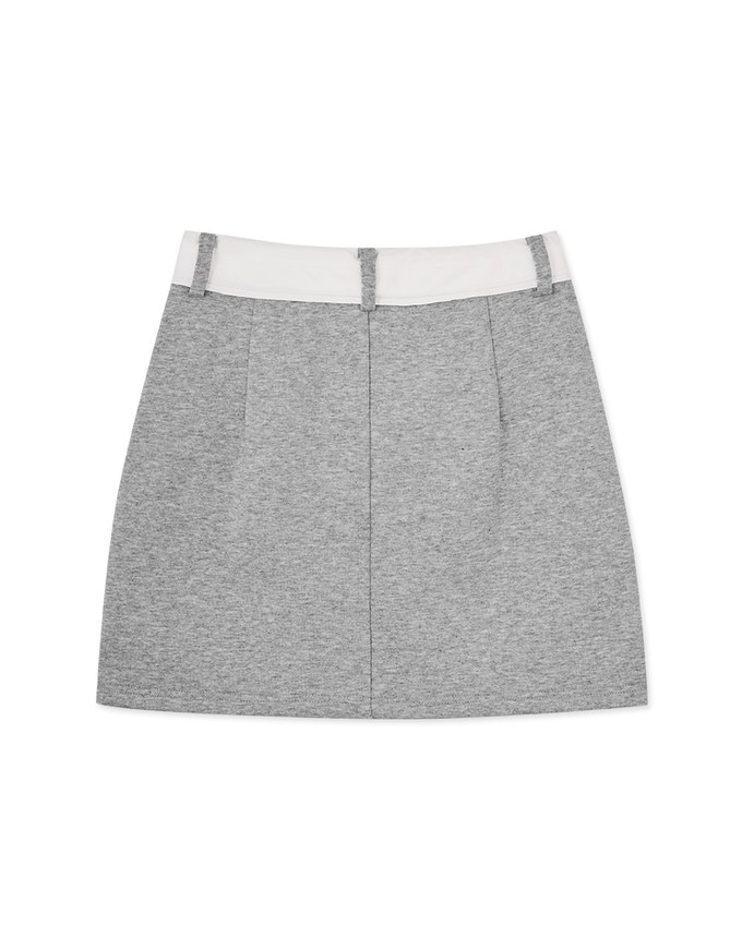 Contrast Color Fleece Skirt