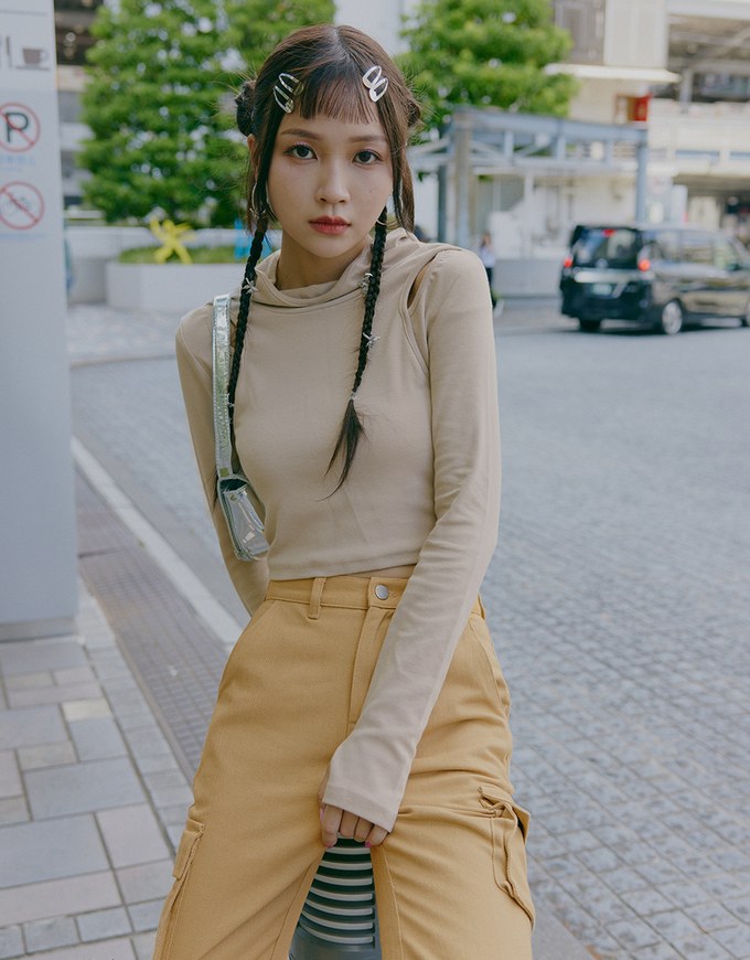 【SHIUAN'S DESIGN】Casual Cooling Flare Cargo Style Pants