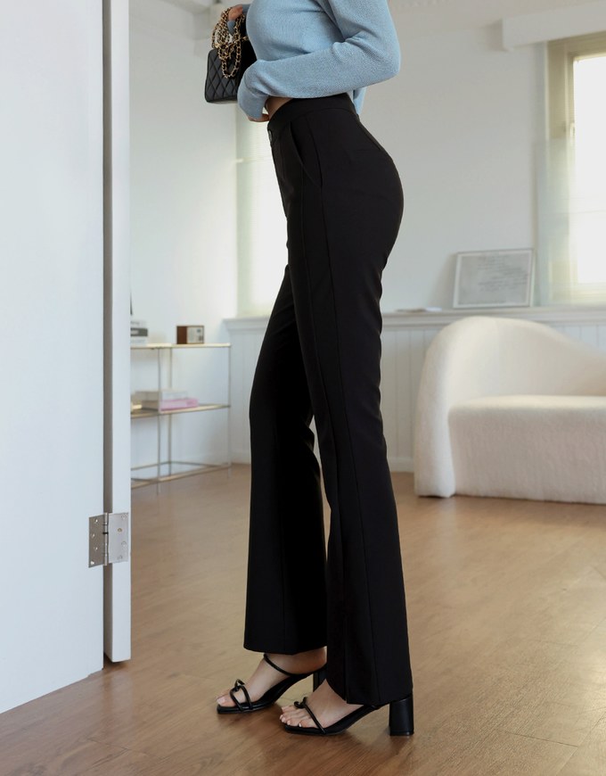 High Elastic Slit CEO Suit Pants