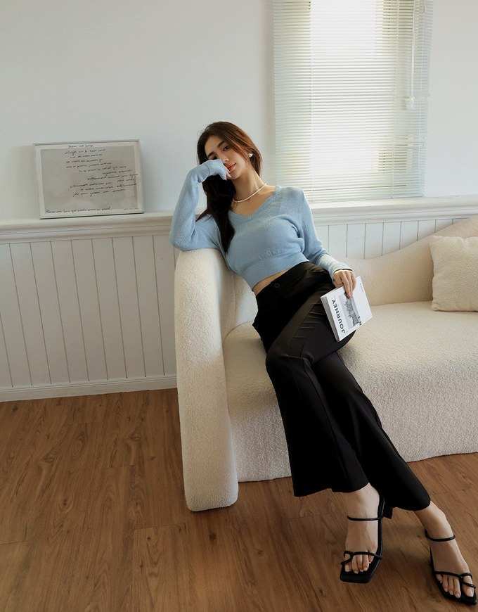 High Elastic Slit CEO Suit Pants