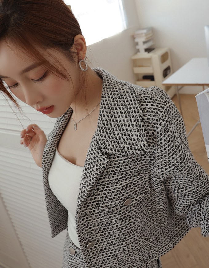 Retro Tweed Textured Shorts