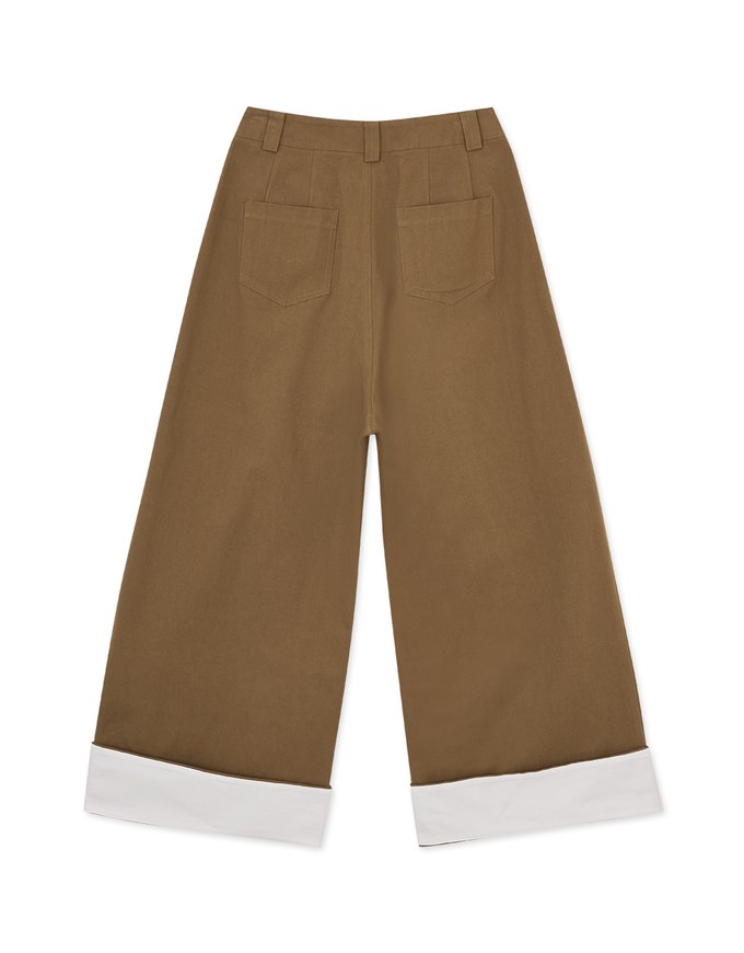 【MEIGO's Design】Pleated Concealed Placket Wide Pants