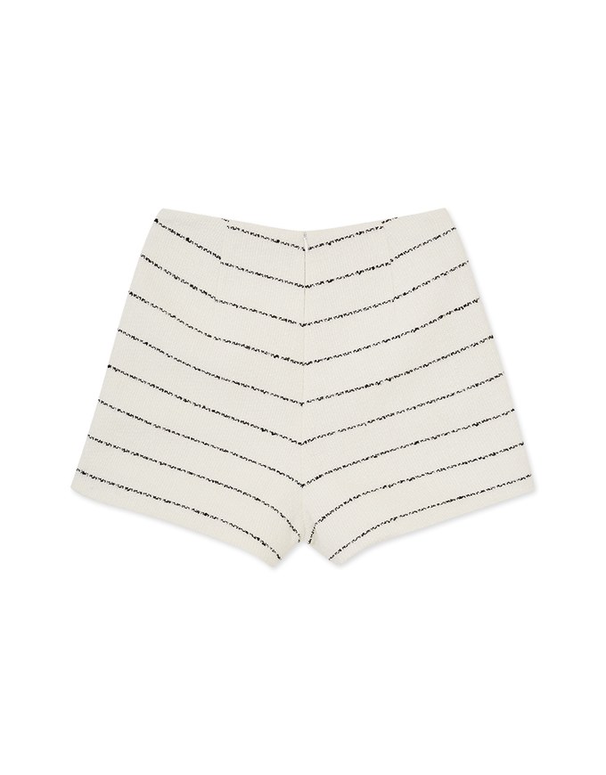 Simple Striped Tweed Shorts